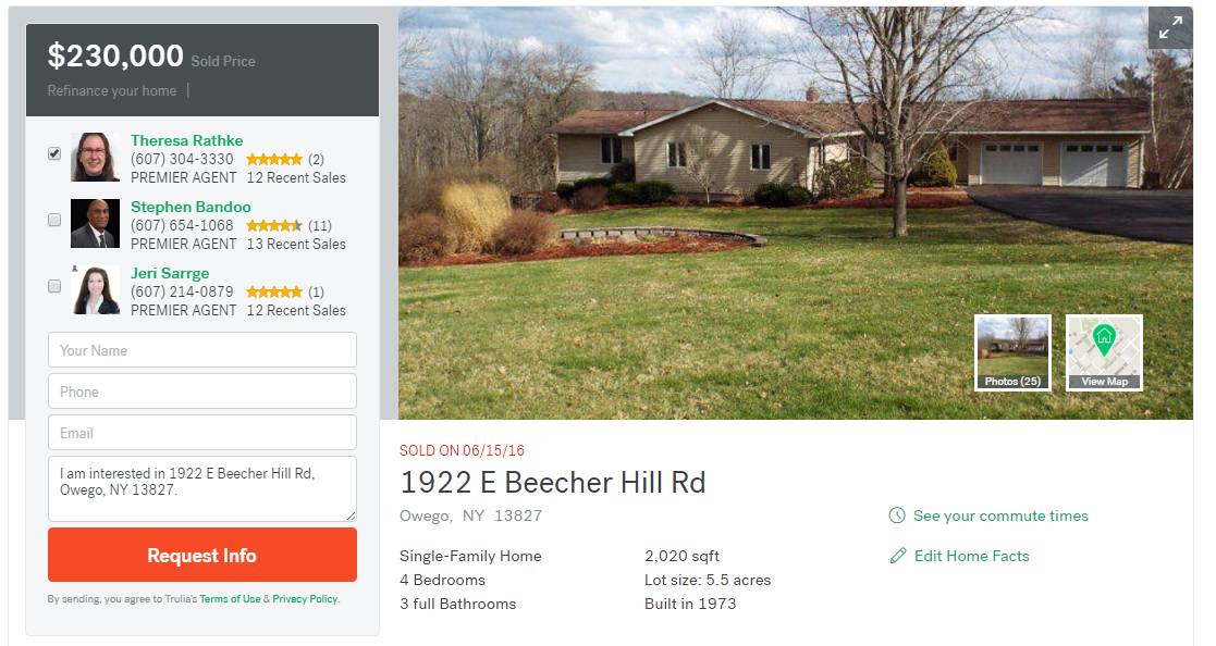 1922 E Beecher sold June 15, 2016 $230,000